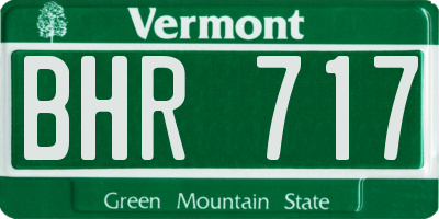 VT license plate BHR717