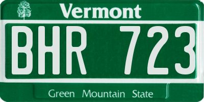VT license plate BHR723