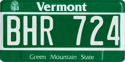 VT license plate BHR724