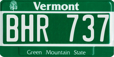 VT license plate BHR737