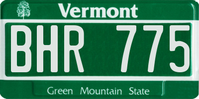 VT license plate BHR775
