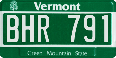 VT license plate BHR791