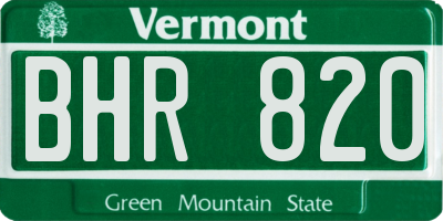 VT license plate BHR820
