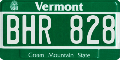 VT license plate BHR828