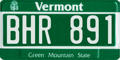 VT license plate BHR891