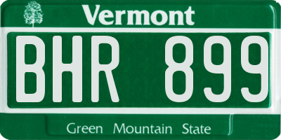 VT license plate BHR899