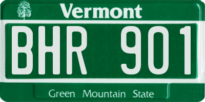 VT license plate BHR901