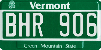 VT license plate BHR906
