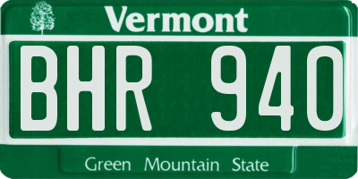 VT license plate BHR940