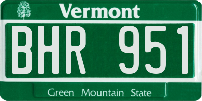 VT license plate BHR951