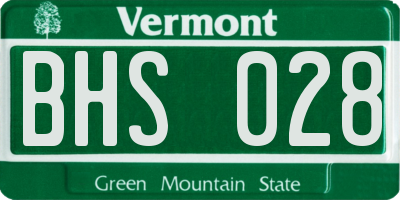 VT license plate BHS028