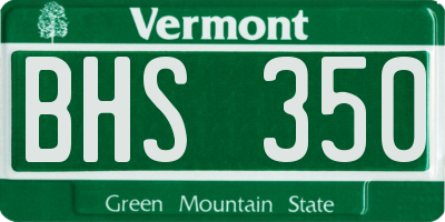 VT license plate BHS350
