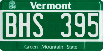 VT license plate BHS395