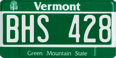 VT license plate BHS428