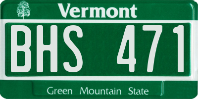 VT license plate BHS471