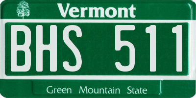 VT license plate BHS511