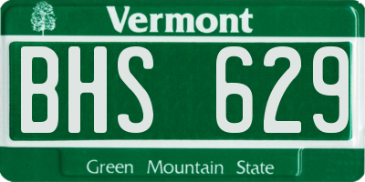 VT license plate BHS629