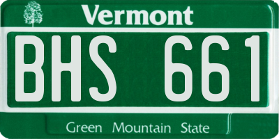 VT license plate BHS661