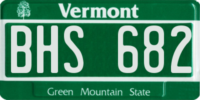 VT license plate BHS682
