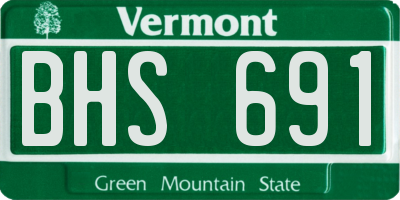 VT license plate BHS691