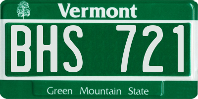 VT license plate BHS721