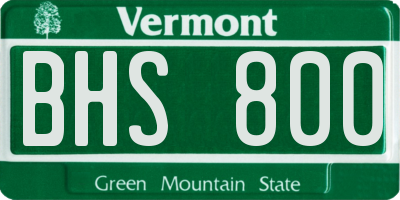 VT license plate BHS800