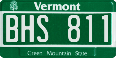 VT license plate BHS811