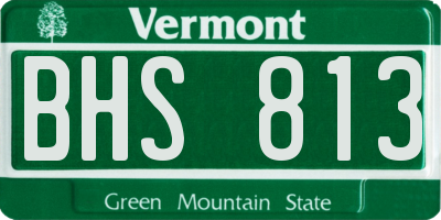 VT license plate BHS813