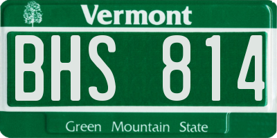 VT license plate BHS814