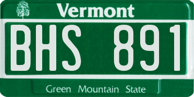 VT license plate BHS891