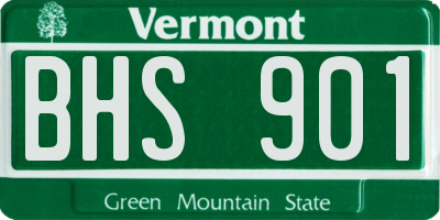 VT license plate BHS901