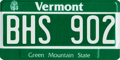 VT license plate BHS902