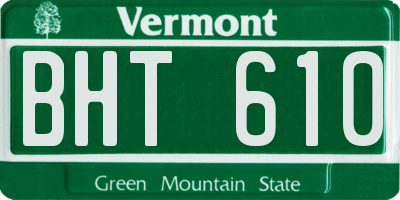 VT license plate BHT610