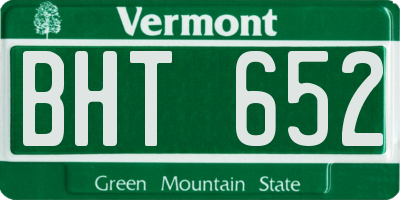 VT license plate BHT652