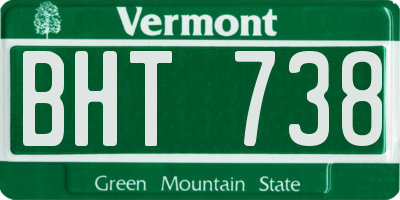 VT license plate BHT738