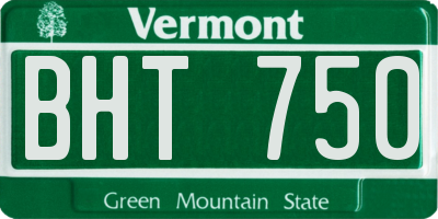 VT license plate BHT750