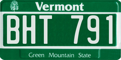 VT license plate BHT791