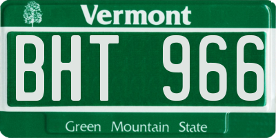 VT license plate BHT966