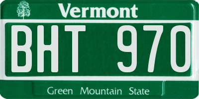 VT license plate BHT970