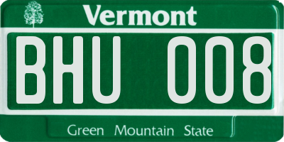 VT license plate BHU008