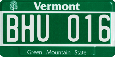 VT license plate BHU016