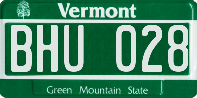 VT license plate BHU028