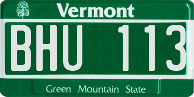 VT license plate BHU113