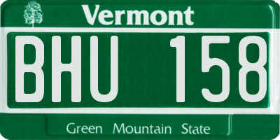 VT license plate BHU158