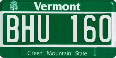 VT license plate BHU160