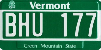 VT license plate BHU177