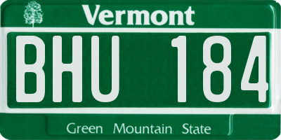 VT license plate BHU184