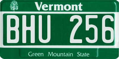 VT license plate BHU256