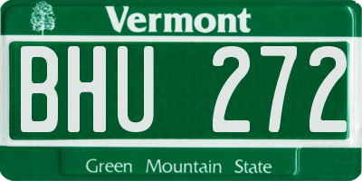 VT license plate BHU272