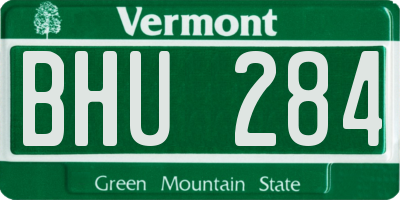 VT license plate BHU284